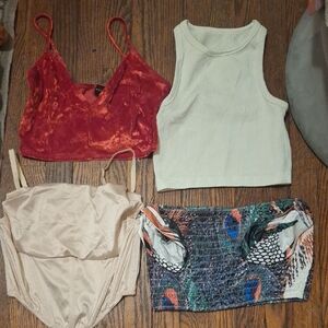 Urban Outfitters Red Velvet Spaghetti Strap Camisole